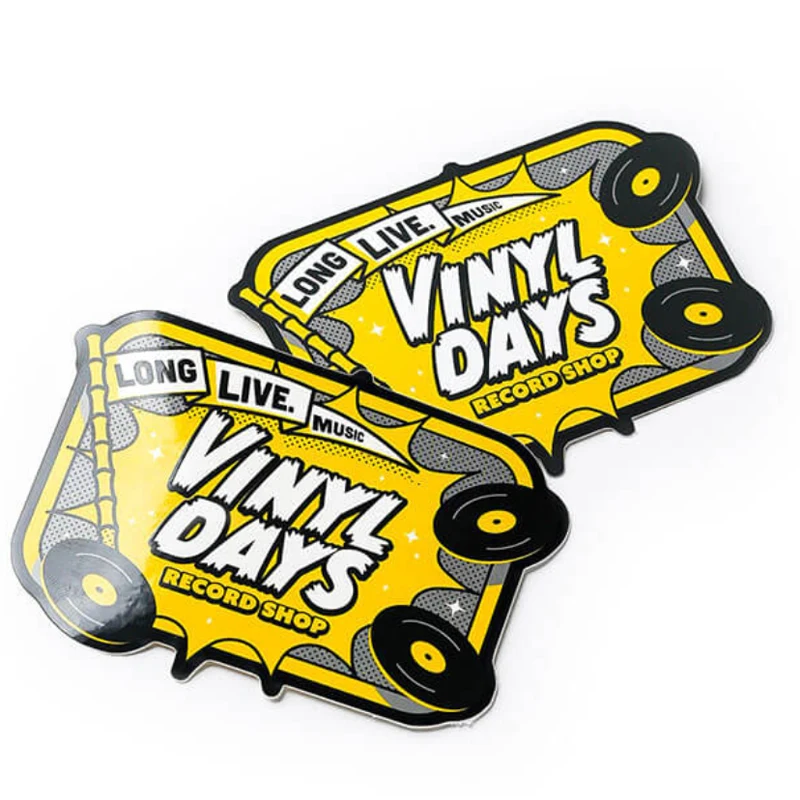 wholesale waterproof uv resist die cut logo sticker business brand pvc label company waterproof die cut uv resistant sticker