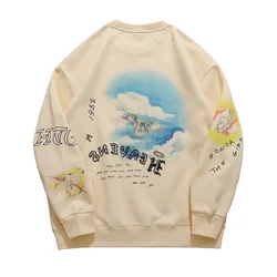 New Fashion 2022 Custom Organic Cotton Digital Print Oversized Crewneck Sweatshirt Mens
