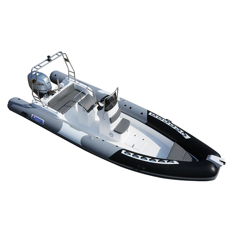 Haohai Custom Logo Cabin Cruiser Rigid Passenger Rib Boat Inflatable Sport Rafting with Engine Combo Set for Ocean Fishing