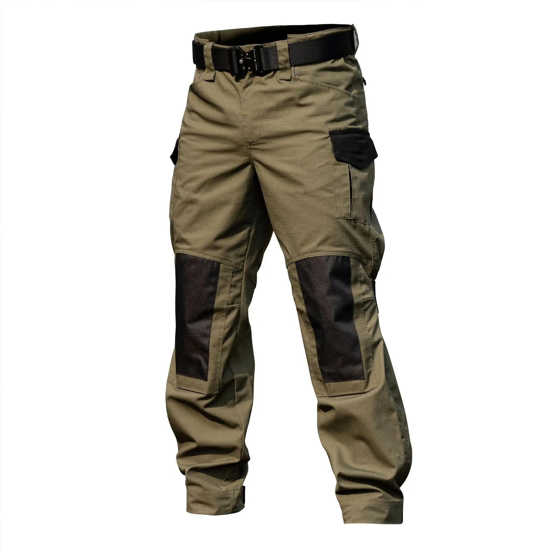 Summer Trekking Hiking Casual Cargo Pants Work Knees Patch Green Men Waterproof  Tactical Pants