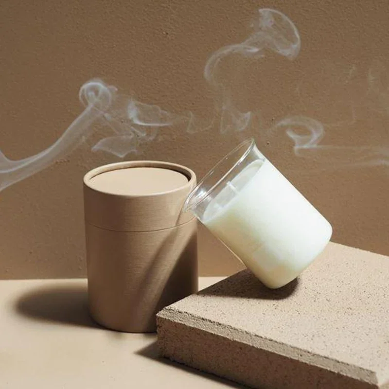 Wholesale Custom Biodegradable Black Cylinder Candle Tube Packaging Bronzing Cardboard Box For Candle Packaging