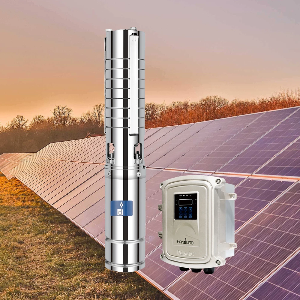 1500w 7m^3/h 100m head dc brushless solar water well pump kit system