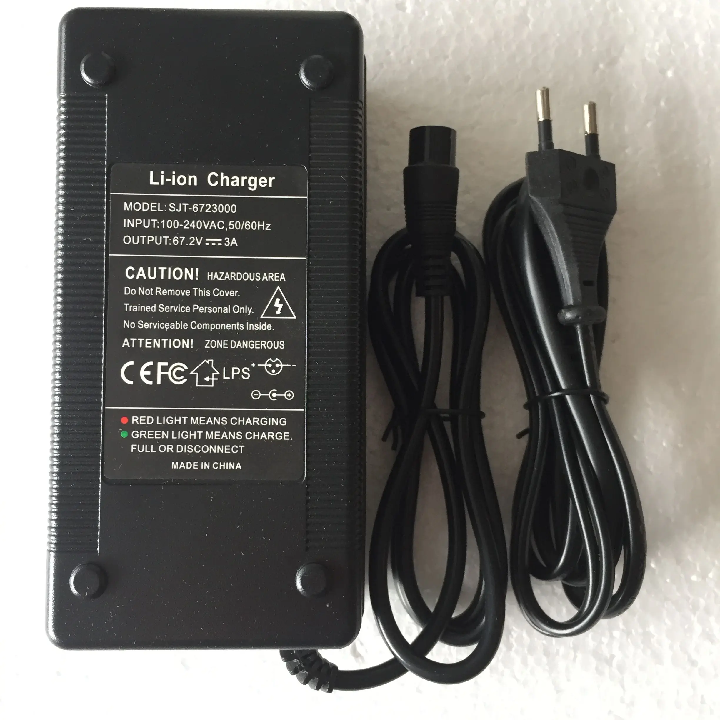 Hagors 16S 67.2V3A Lithium Battery Charger with GX16 output connector