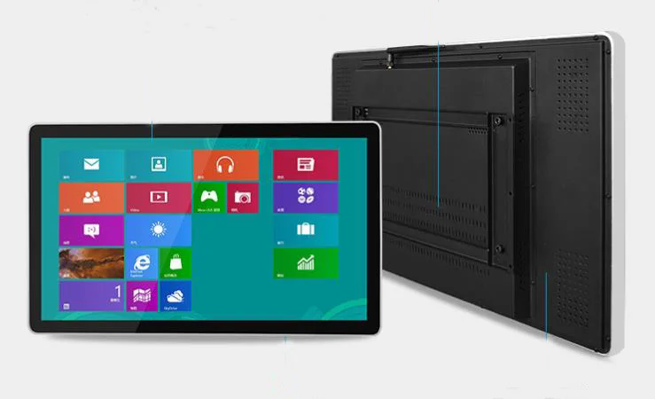 wifi network 24 inch TFT LED LCD advertising touch screen kiosk android PC