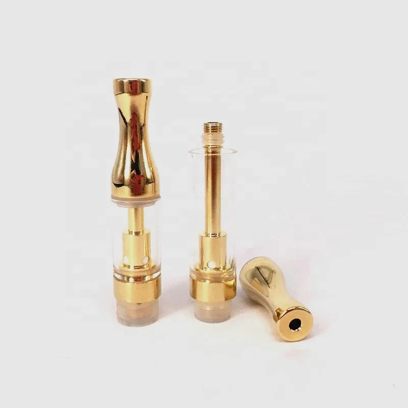 Оптовая продажа, 510 резьбовой масляный испаритель, пустой испаритель, картридж для вейпа, Золотой наконечник
