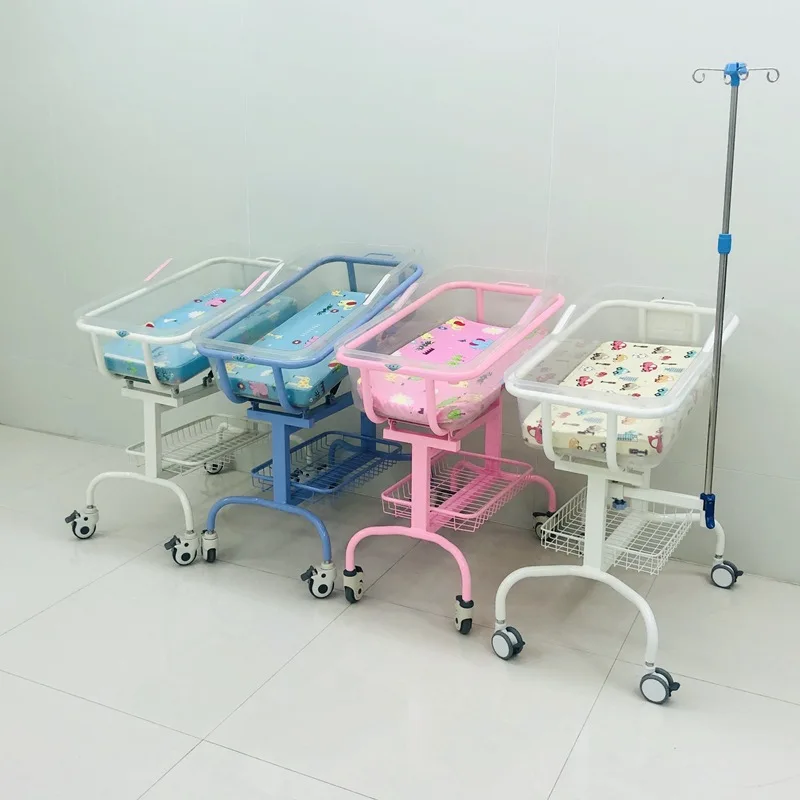 hospital baby cot with transparent plastic baby bassinet for new born infant baby crib