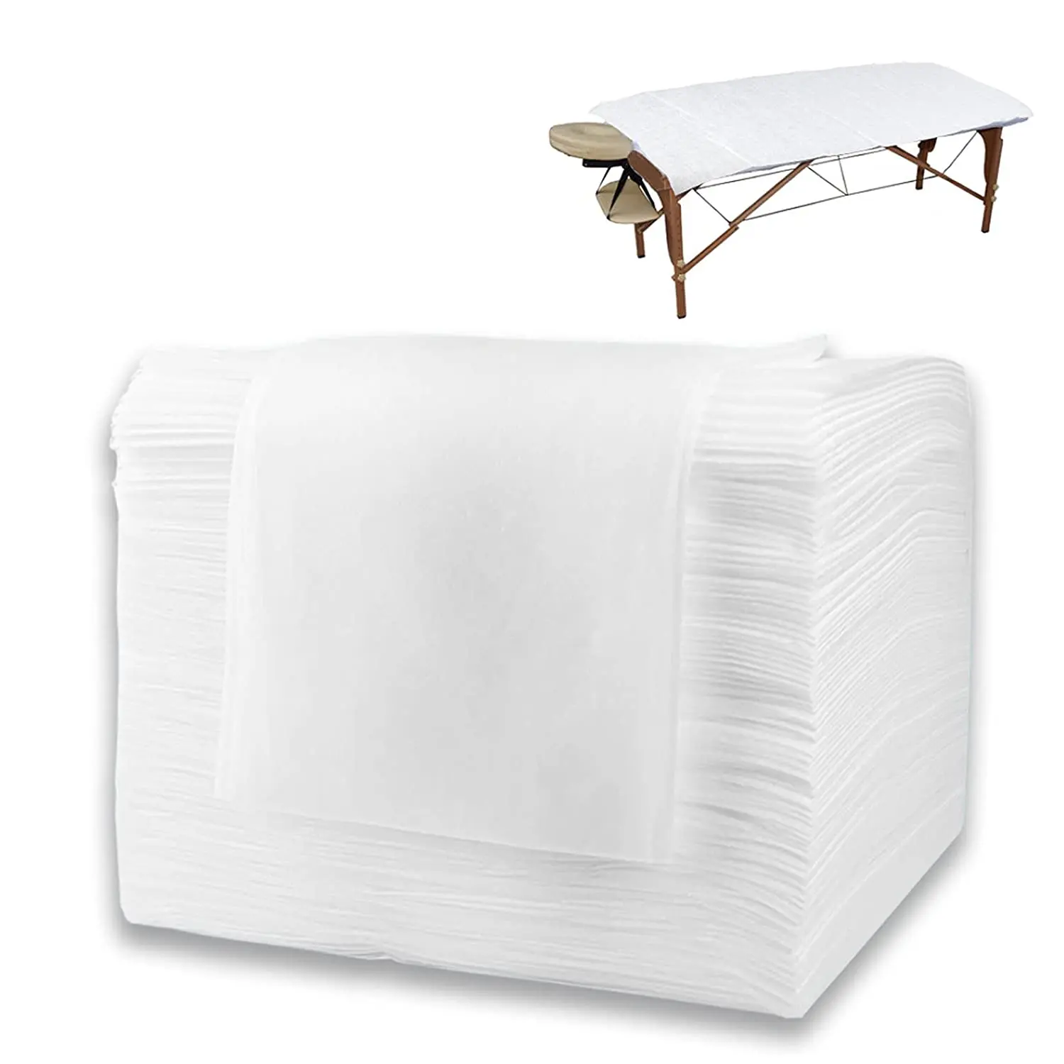 Disposable Massage Table Sheets, Disposable Bed Sheet Set, Waterproof Non-Woven Fabric + PE Film Large Spa Bed Cover