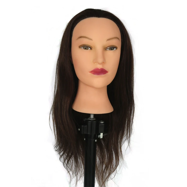 Factory Price Mannequin Head Real Human Hair for Cosmetology Manikin Mannequin Hairdresser Practice Training Head Doll