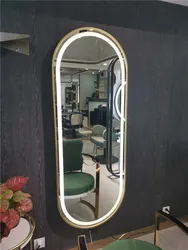 Gold and silver color solid wood table single side beauty shop mirrors station salon hair stylist styling mirrors