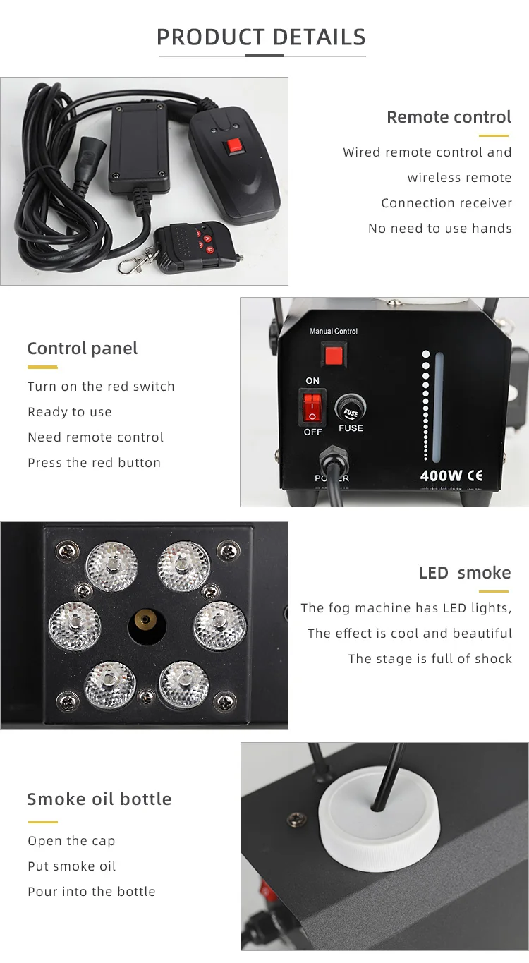 haze machine for stage dj disco equipment Hot sale Low Price Alarm 400W Fog Cannon Machine