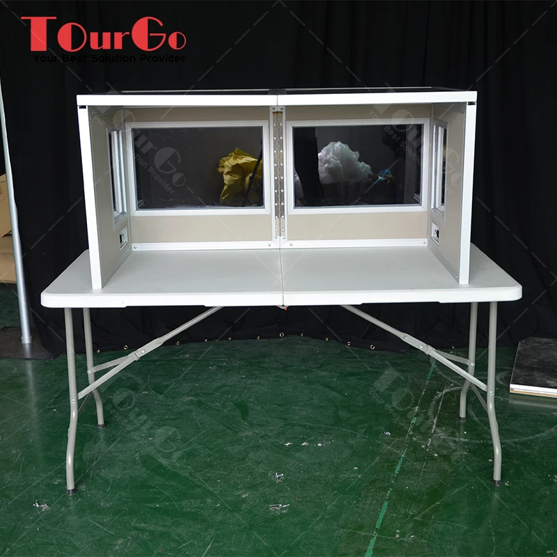 Economy Tabletop Interpreter Sound Booth with Simultaneous Translation