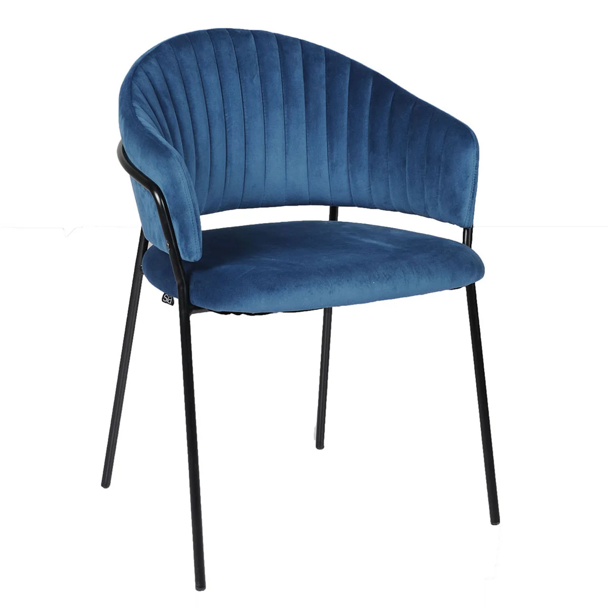 Popular Modern Design Cheap Price Top Quality Upholstered Home Chair Fabric Velvet Seat Dining Room Chair with Metal Frame