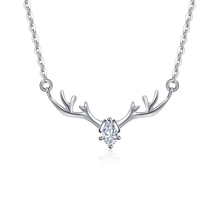 Заводская оптовая продажа, рождественское Подарочное ожерелье с оленем, ожерелье