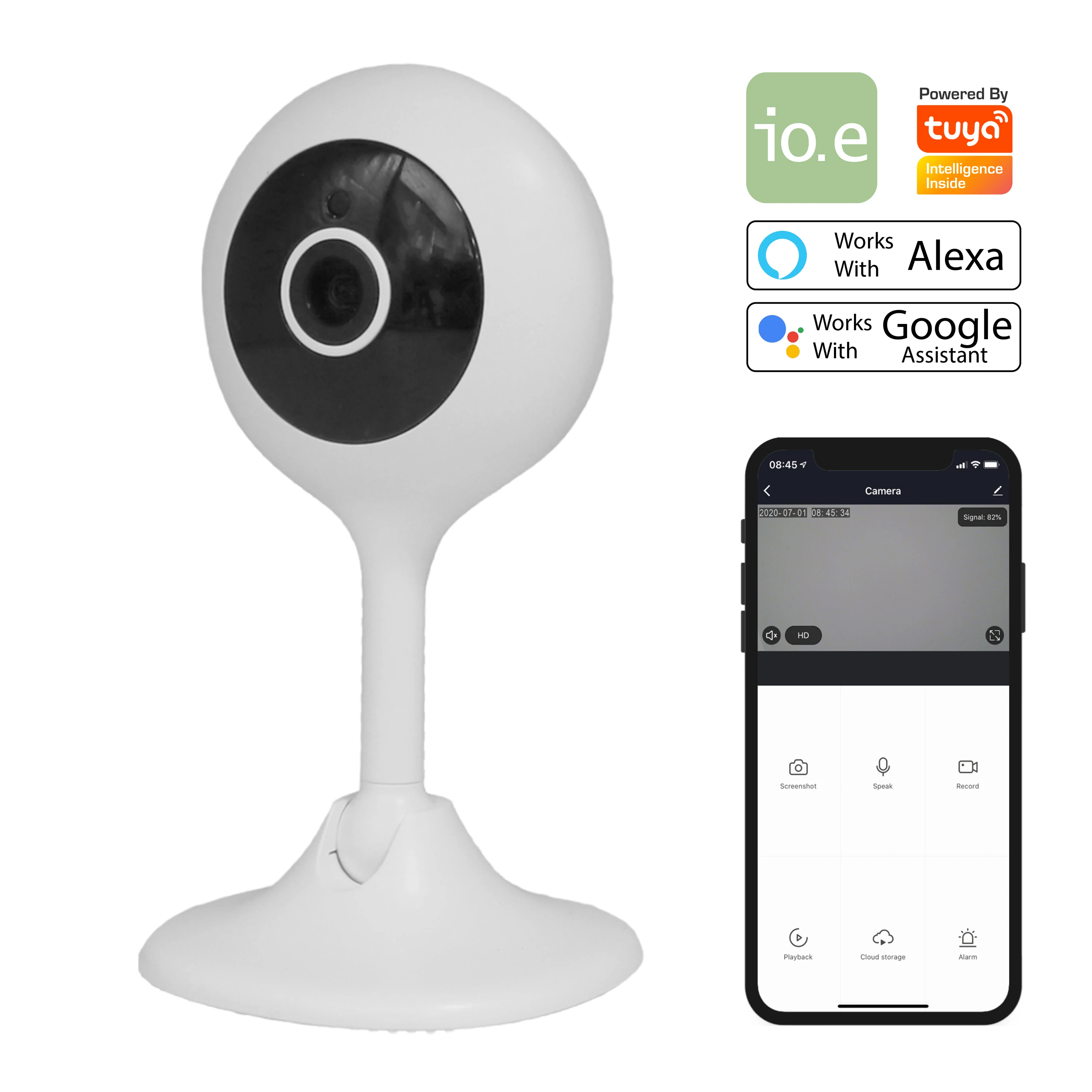  Смарт-маршрутизатор Wi-Fi видеокамера 720/1080P с функцией обнаружения движения ночного видения двухстороннее аудио пуш-ап оповещения Tuya Smart поддержка