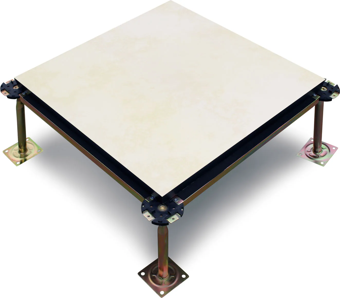 Durable Anti-Static Raised Floor System for Data Centers & Laboratories HPL Finish Material Calcium Sulfate Conductive Panels