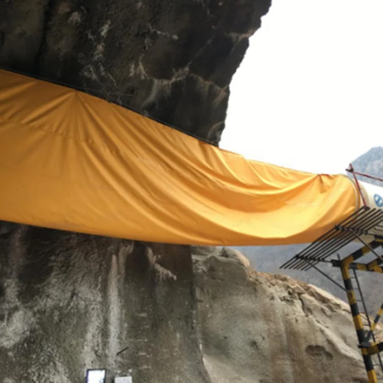 Customized pvc plastic coated flexible fire retardant fabric underground ventilation pipe for mining and tunnel industry