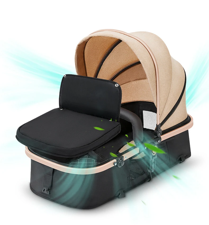 High Quality Baby Stroller Lightweight Convenience Stroller with Canopy Multifunction Two-Way Pushing Stroller 0-3 Years