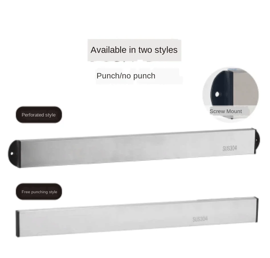 2020 New Design 12 Inch Magnetic Knife Bar Stainless Steel Magnetic Knife Rack Magnet Knife Holder