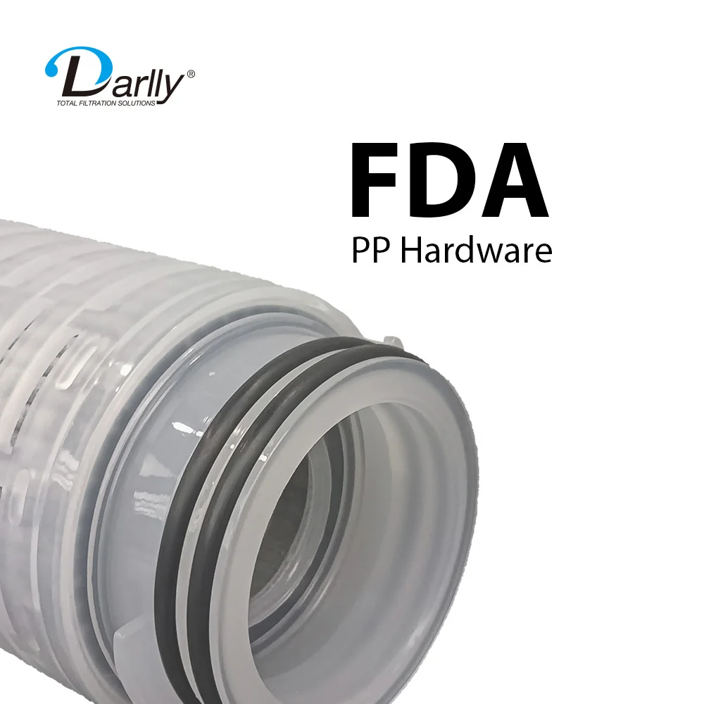 10 Inch 5 Micron Carbon Cellulose Pleated Filter Elements Strong Chemical Resistant for Filtration