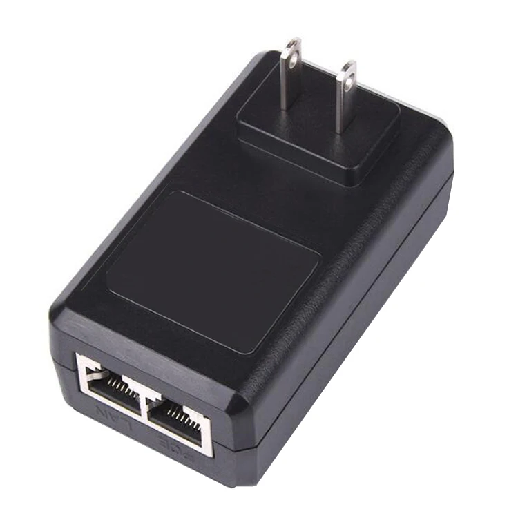 
ac dc wall power adapter 10/100/1000Mbps 48v 0.5a 24v 1a intertek poe injector power over ethernet 