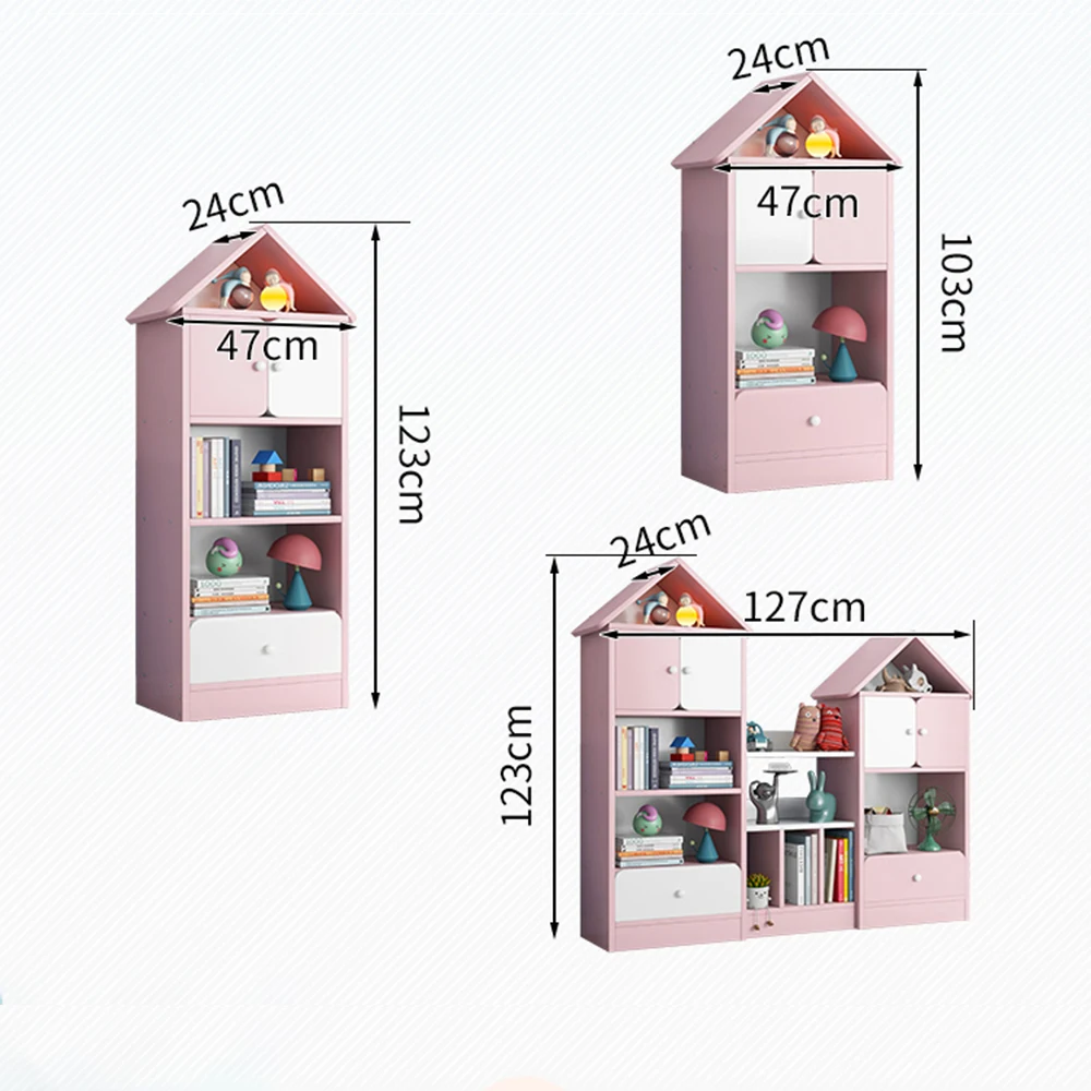 LM KIDS Simple bookshelf nordic kids book shelf library bookcases prices scandinavian bookshelf