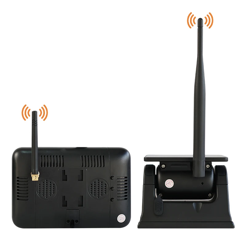 NEW 2.4G WiFi HD 5 inch monitor with Solar Panel 100M Wireless Bus Van Truck RV Car DVR Front Rear View Camera