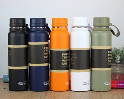 650/850/1100ml Stainless Steel Thermal Water Bottle Double Wall Vacuum Flask Sport Cup Large Capacity Travel Thermos Kettle