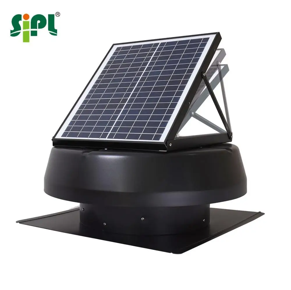Wiring free no electric roof vent fan 20W 14' solar brushless motor driven attic air ventilating heat removing for home/factory