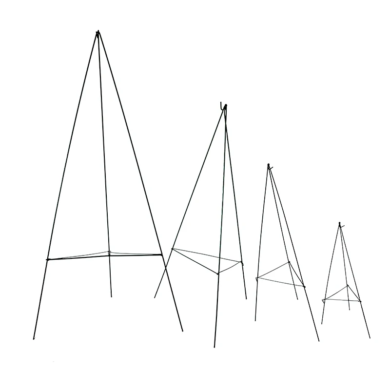 High Quality Garden Tripod Metal Funeral Wire Easel Display Stand 18/24/30/36 inch Green Wreath Easel