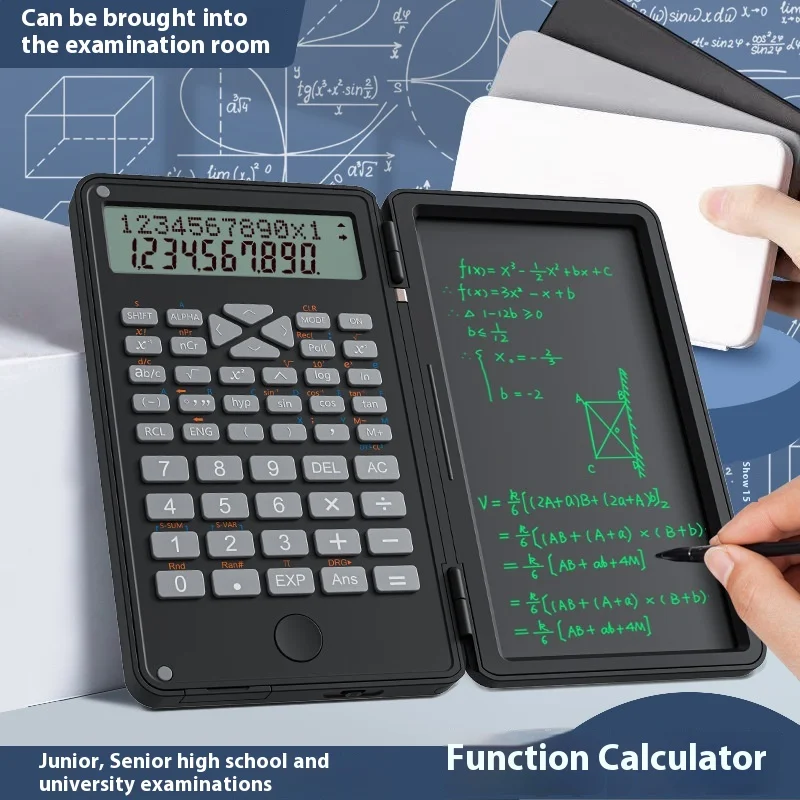 6-Inch LCD Intelligent Teaching Calculator Kids Drawing Board with Scientific Function Battery Powered Plastic Writing Tablet