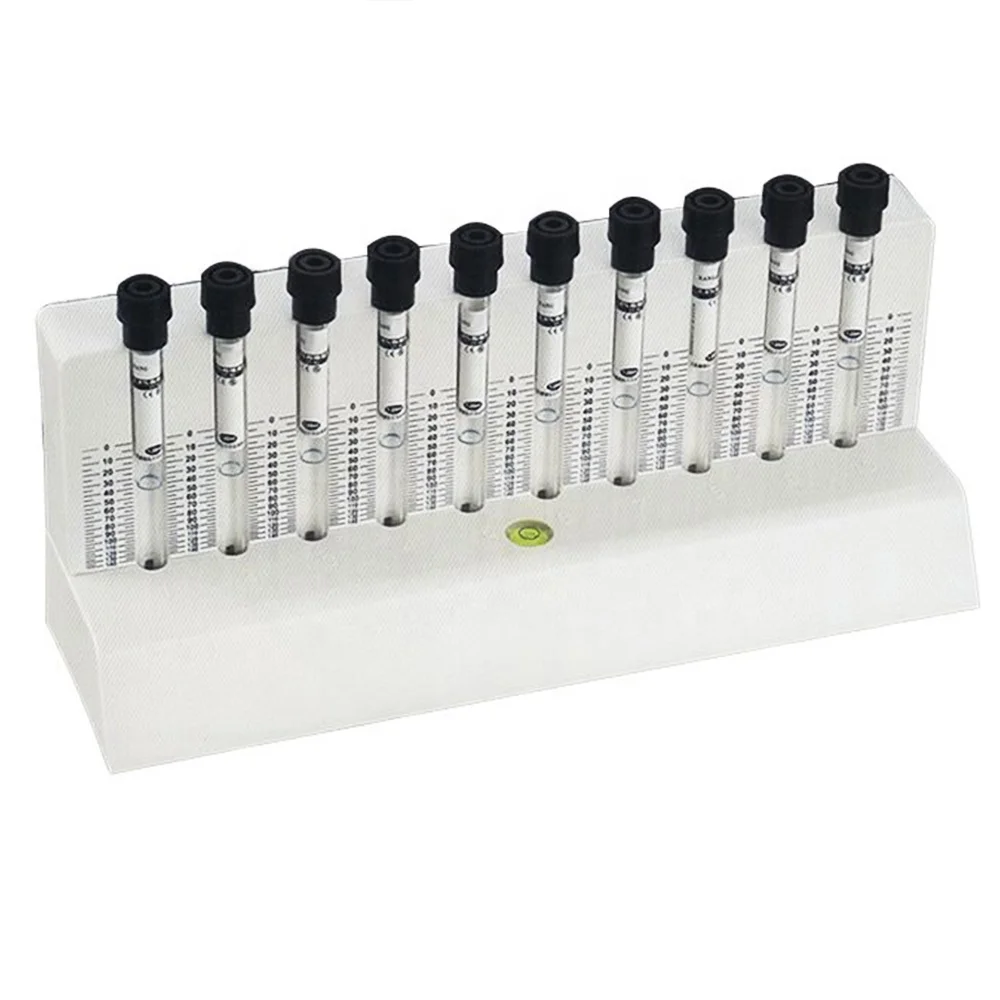 ESR Analyzer Disposable Black Vacuum ESR Sodium Citrate 3.8% Glass Tube