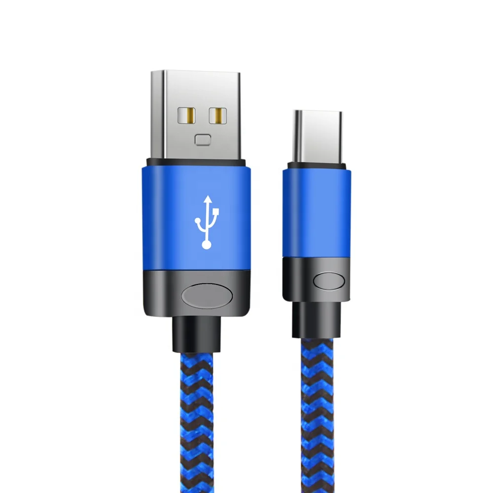 Нейлоновые плетеные телефонные зарядные Шнуры 10 футов Usb-кабель Тип C кабели передачи данных для iPhone зарядный кабель