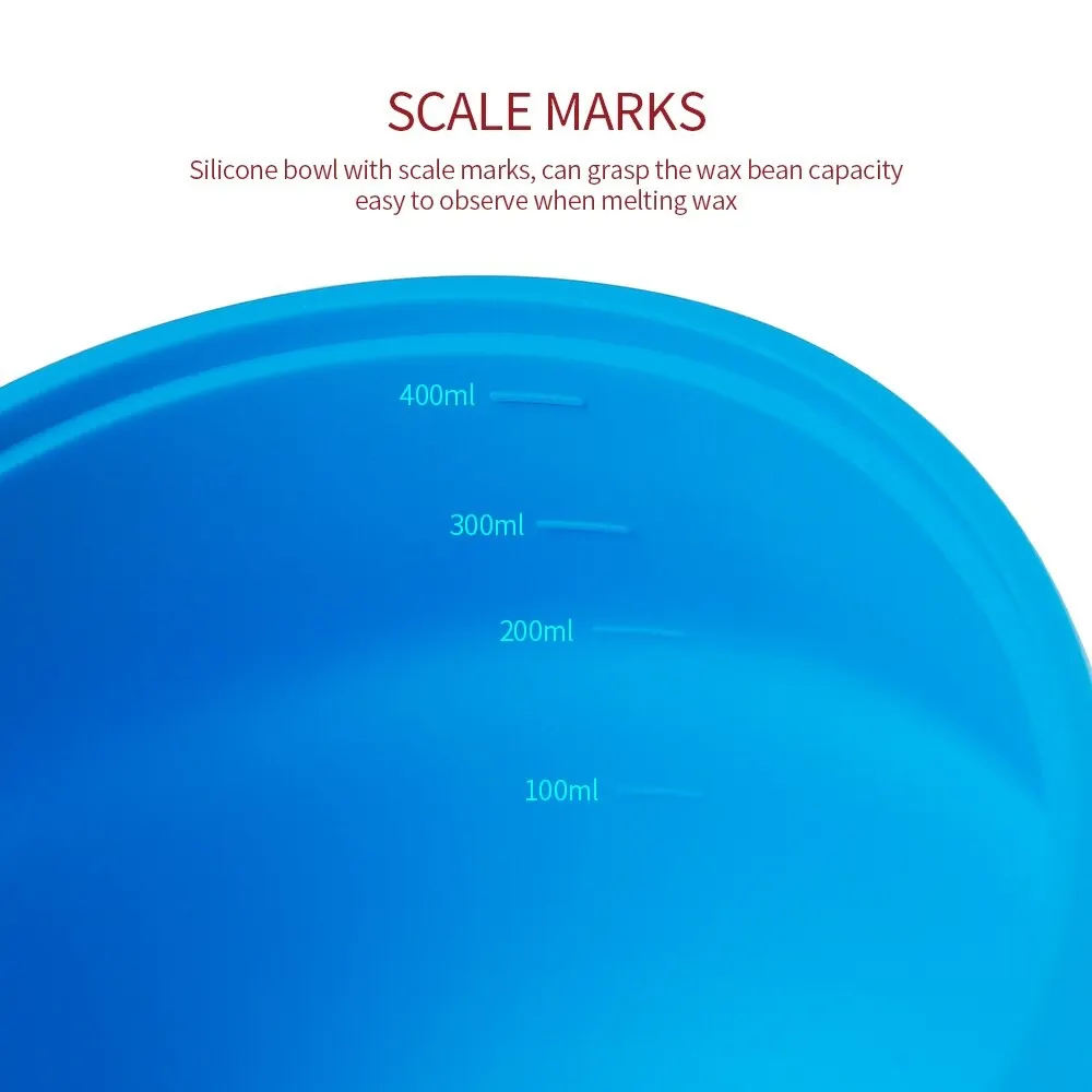 400ML Non Stick Reusable Silicone Wax Bowl Container Mask Wax Beans Heater Melting Bowl Hair Removal Microwave Heating Bowl