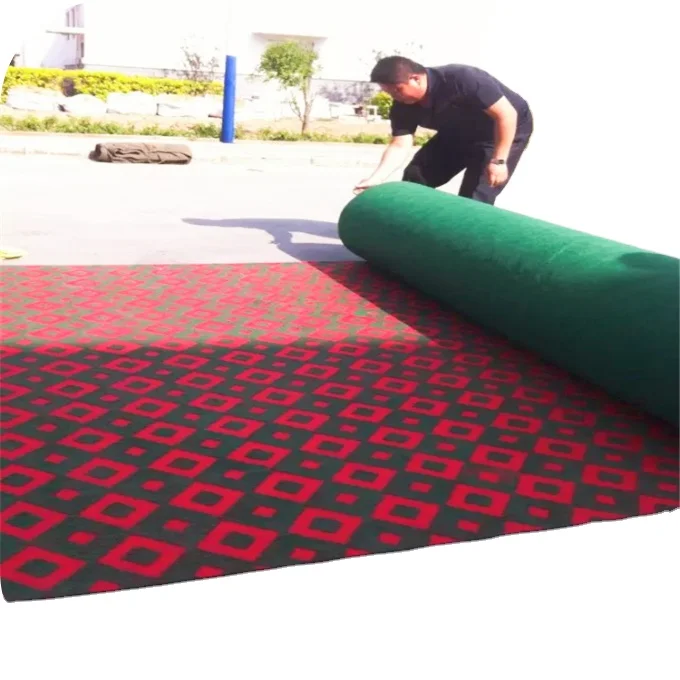 Polyester Single Double Color Jacquard Non Woven Needle Punched Carpet