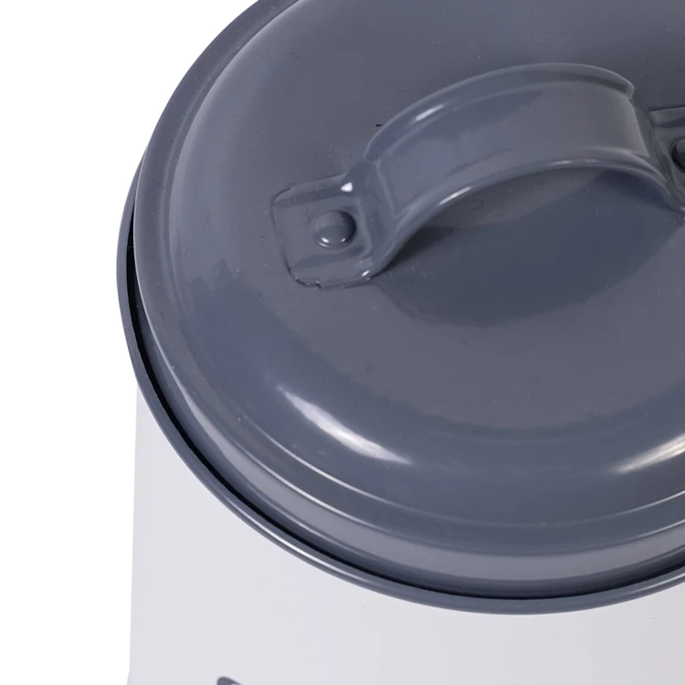 Round Shape Vintage Storage Jar Powder Coated Metal Case Kitchen Canister Tea Coffee Sugar Set of 3