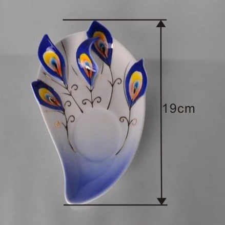 
Creative Gifts Ceramic peacock Cup and Saucer - tea cup set as birthday gifts 