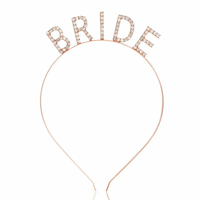 New Bachelorette Party Bride To Be Ceremonial With Headband Set Rose Gold Powder Cloth Ceremonial With Crown