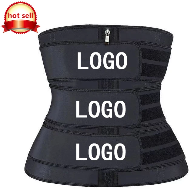 Bestselling custom logo for women postpartum sauna effect neoprene slimming waist training belt 2 row hook body shaping machine