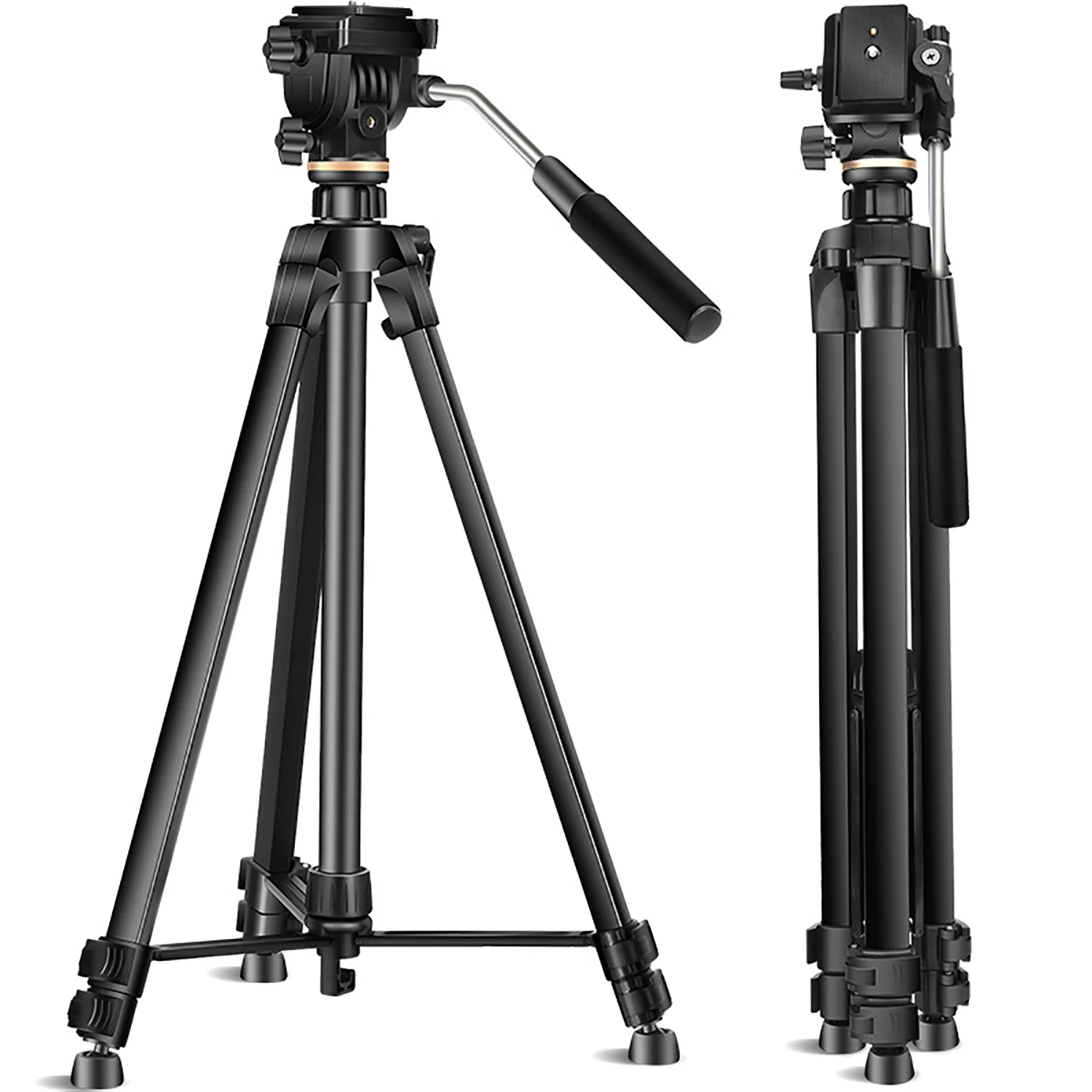 Lightweight Travel Aluminum Professional Photo Tripod Stand For Photography DSLR Camera Ring Light Flexible Camera Tripod