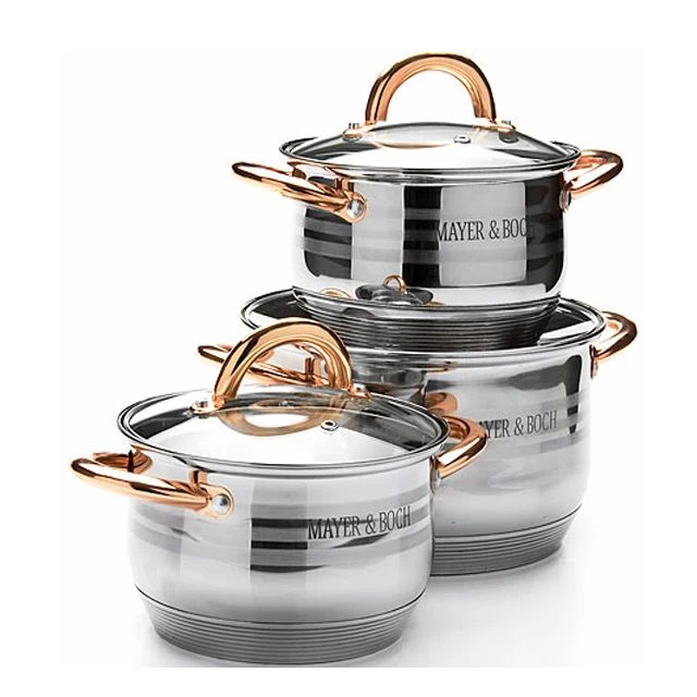 wholesale home kitchen stainless steel queen cookware sets as seen on tv
