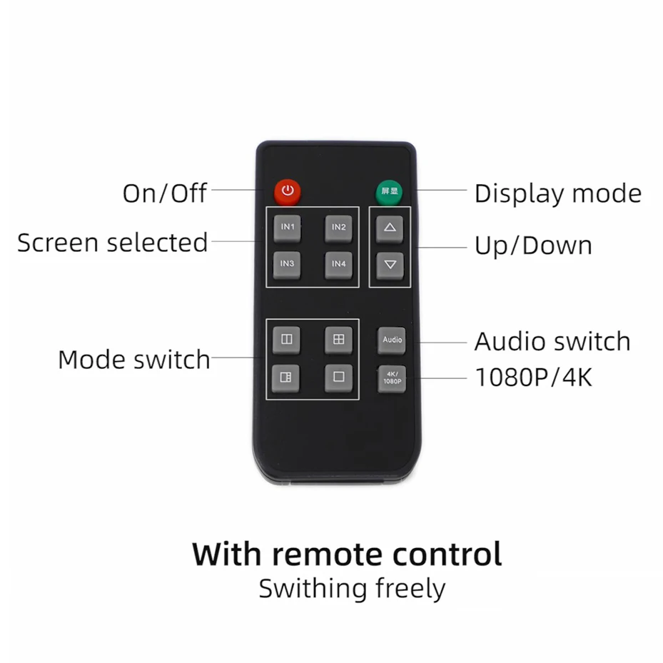HDMI 1.4 Scaler 4 in 1 out, 4 Devices share 1 screen 4K@30Hz for TV Box Switch PS3 PS4 projector 4K V1.4 HDMI Scaler