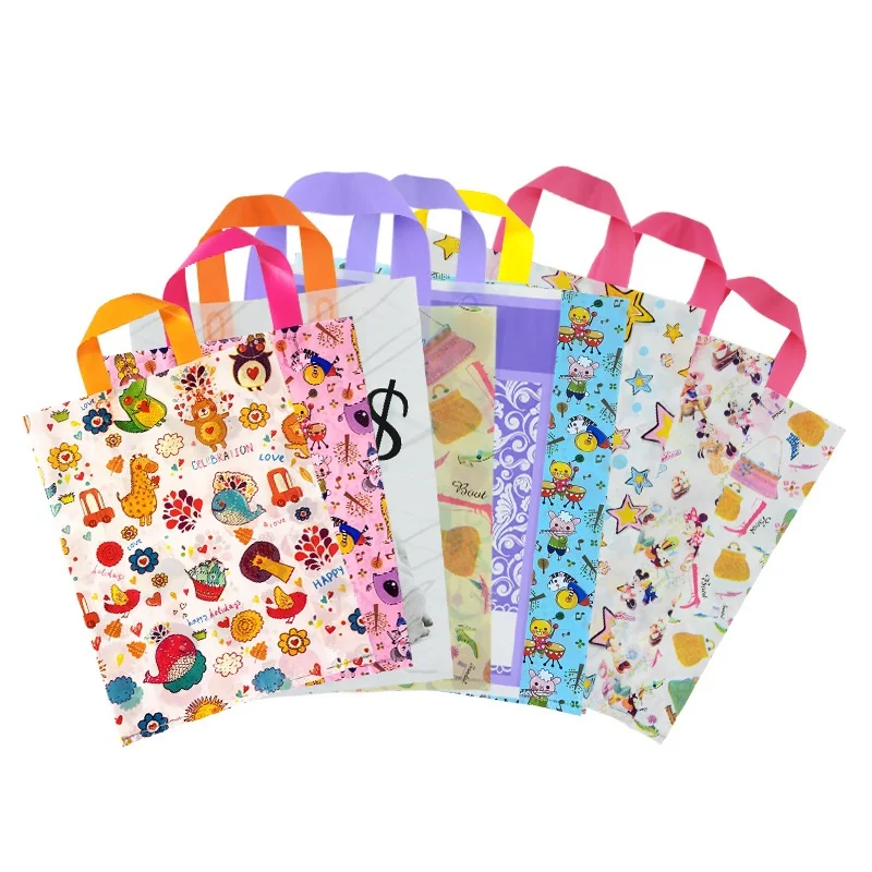 Clothing Store Shopping Bag Cartoon Clothes Plastic Pe Kids Clothing Store Portable Shopping Bag