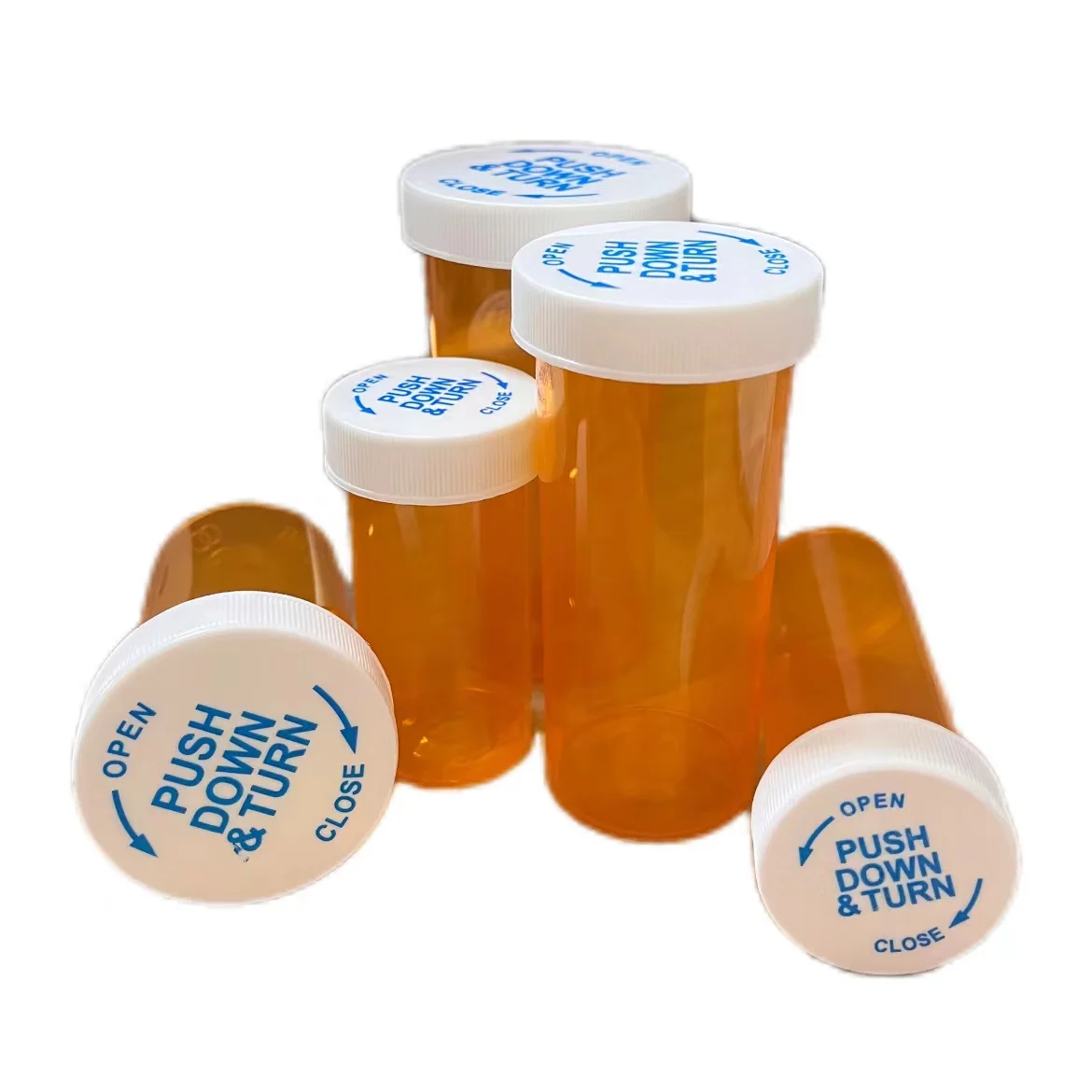 13 16 20 40 60 Dram Plastic PP Pop Top Container lid Vial Snap Cap Pill Bottles