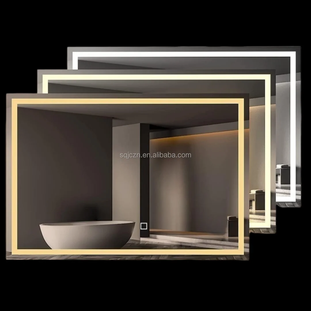 Supplier Of Ebay Smart Led Illuminated Bathroom Mirror With Demister And Clock Time 500X700mm Wall Mounted Lights Bath Mirror