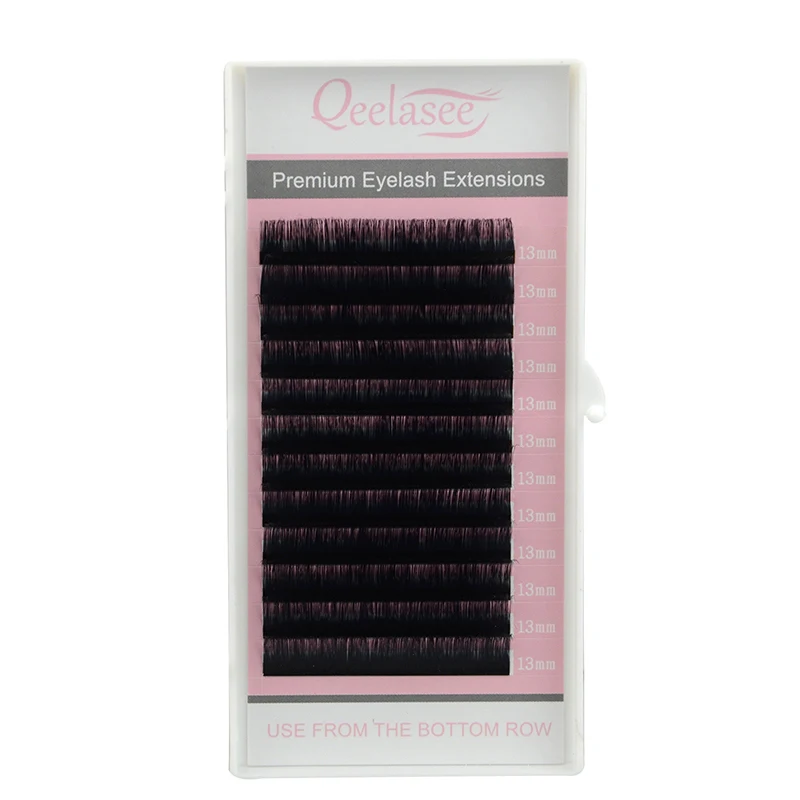 Qeelasee lash factory korea pbt fiber silk eyelash extensions private label