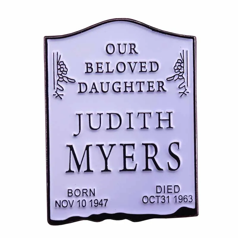 Брошь в виде надгробия первая жертва rip Judith myers pin подарок из фильма ужасов коллекция для Хэллоуина кино кладбища