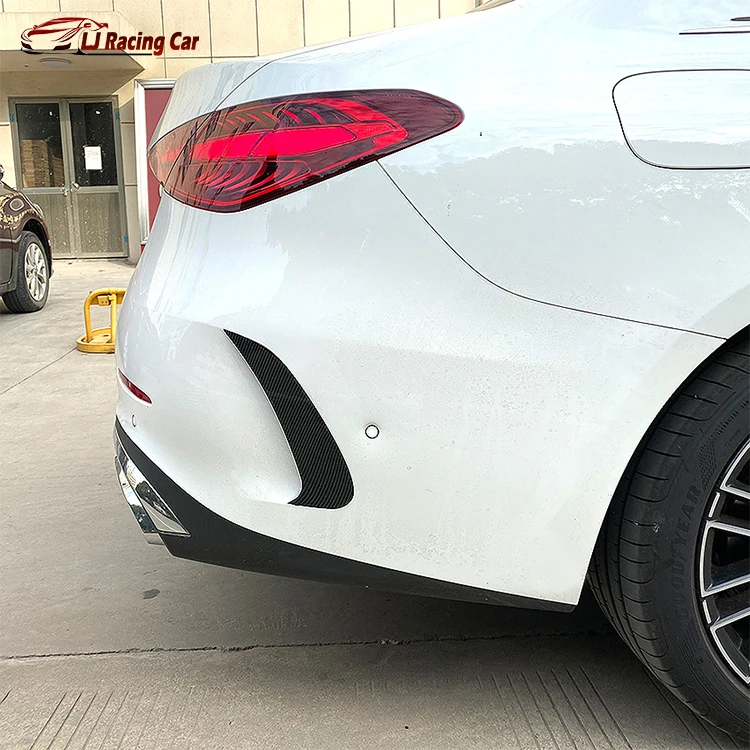 Rear Bumper Flag AMG Car Trim Tail Wind Knife Sticker Cover For Mercedes-Benz C Class W206 C200 C260 C300 2022+