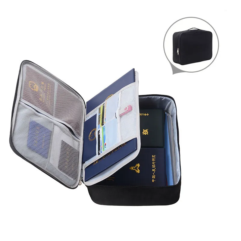 Passport Travel Holder Documents Security Storage Organizer Portfolio File Folder Document Bag With Lock