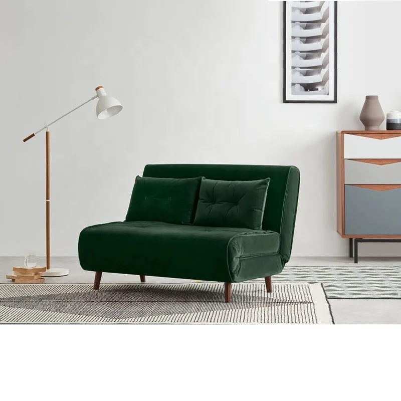 Новый дизайн, современный европейский стиль, двухместная бархатная кровать, складная кровать