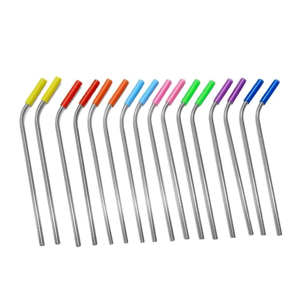 Smoothies Mason Jars Coffee Birthday Party Decoration Reusable Cocktail Straws Bent Straight Metal Straws